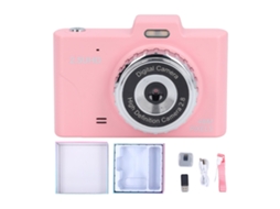 20du26 câmera Compacta para Adolescentes 1080p Hd Ccd Lentes Duplas Tela 2.8 Polegadas Rosa