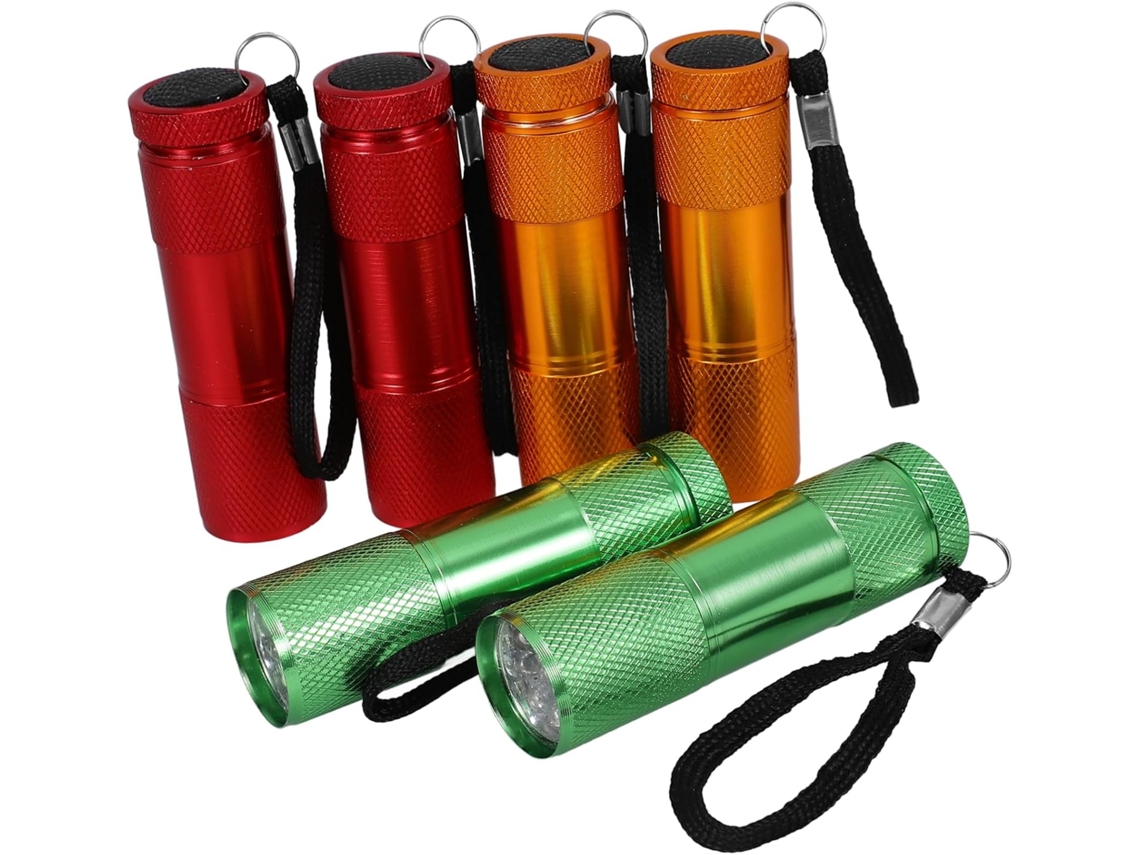 Lanterna De Acampamento Portátil De Emergência Compacta Com 6 Mini Lanternas De Led Para Uso Externo, Compacta E Ideal Para Atividades Ao Ar Livre.