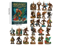 2025 Natal Chegando, Calendrio Caixa Cega Bigfoot, Aventura Viagem Rvore De Natal Acrlico Pendentes