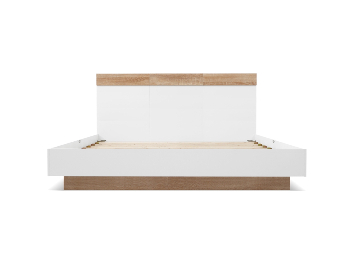 Cama de Casal Plana 90x200 com Led e Estofado PAPRIKA