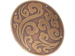 Aplique Decorativo Esculpido Em Latão Wooneky Para Portas De Armários Cozinha, Com Fácil Instalação E Charme Clássico