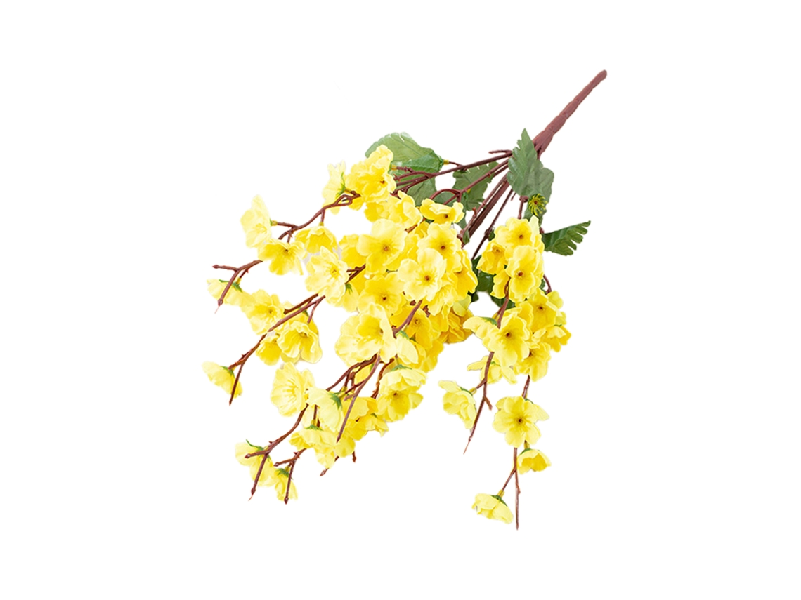 Laxiscreed Flor Artificial Yellow Duofu Com Nove Pétalas Para Decoração De Jardim E Projets De Engenharia
