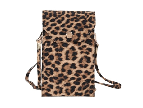 Funda Para Móvil Estampado De Leopardo Y 2 Compartimentos De Top Model P22