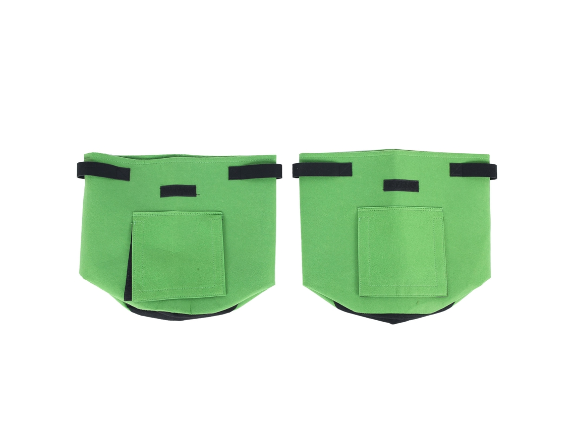 2pcs Sacos de Crescimento de Plantas 7 Galões em Feltro com Janela Velcro