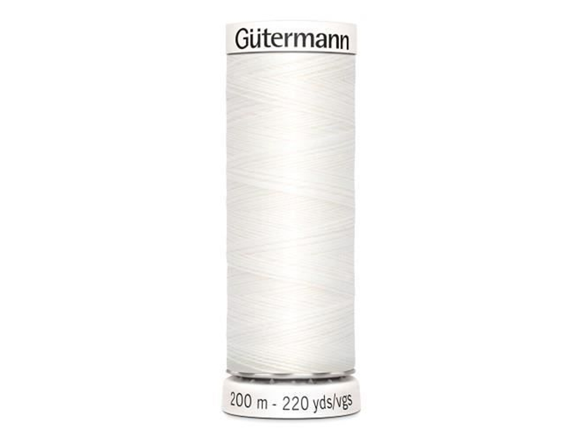 Fio De Costura Gütermann 200m Preto 100 Poliéster Resistência Excepcional