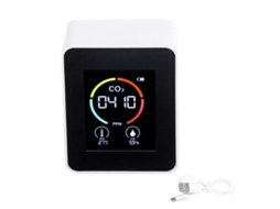 Detector de Dióxido de Carbono com Semicondutor, Carregamento Usb, Tela Lcd de Temperatura e Humidade LAXISCREED