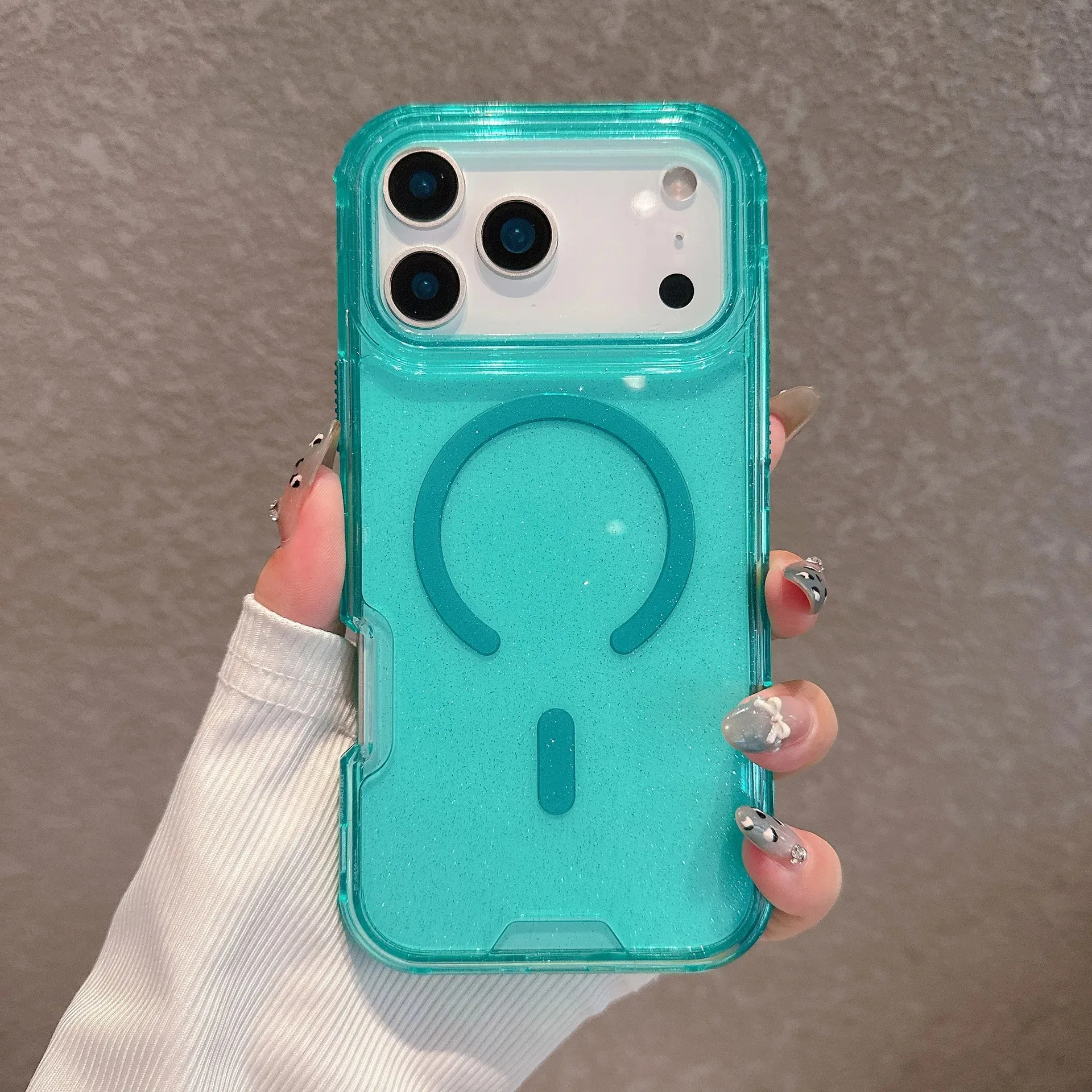 (verde, Iphone 14 Pro Max) Capa De Celular 3 Em 1 Espessa, Capa Protetora Magnética À Prova De Quedas