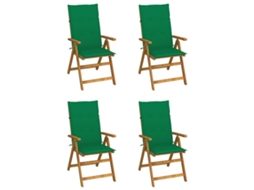 Reclining Folding Chair, Reclining Folding Chairs Vidaxl Verde Madeira De Acácia (120 X 50 X 3 Cm)