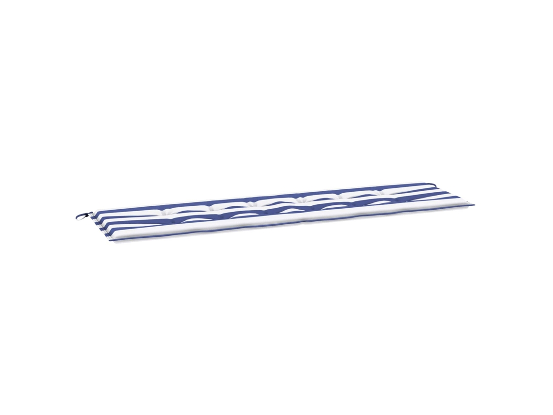 Vidaxl Almofada Para Banco Tecido Oxford Listrado Azul 180 X 50 X 3 Cm
