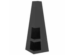 Maison Exclusive - Bowl De Fogo Preto 35 X 35 X 100 Cm Aço Corten