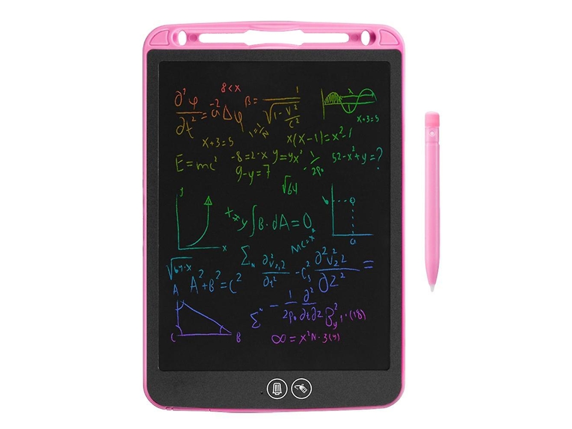 Prancheta LCD de 10 polegadas, bloco de escrita digital portátil, tela LCD colorida, parcialmente removível, com caneta DMS, Slowmoose rosa