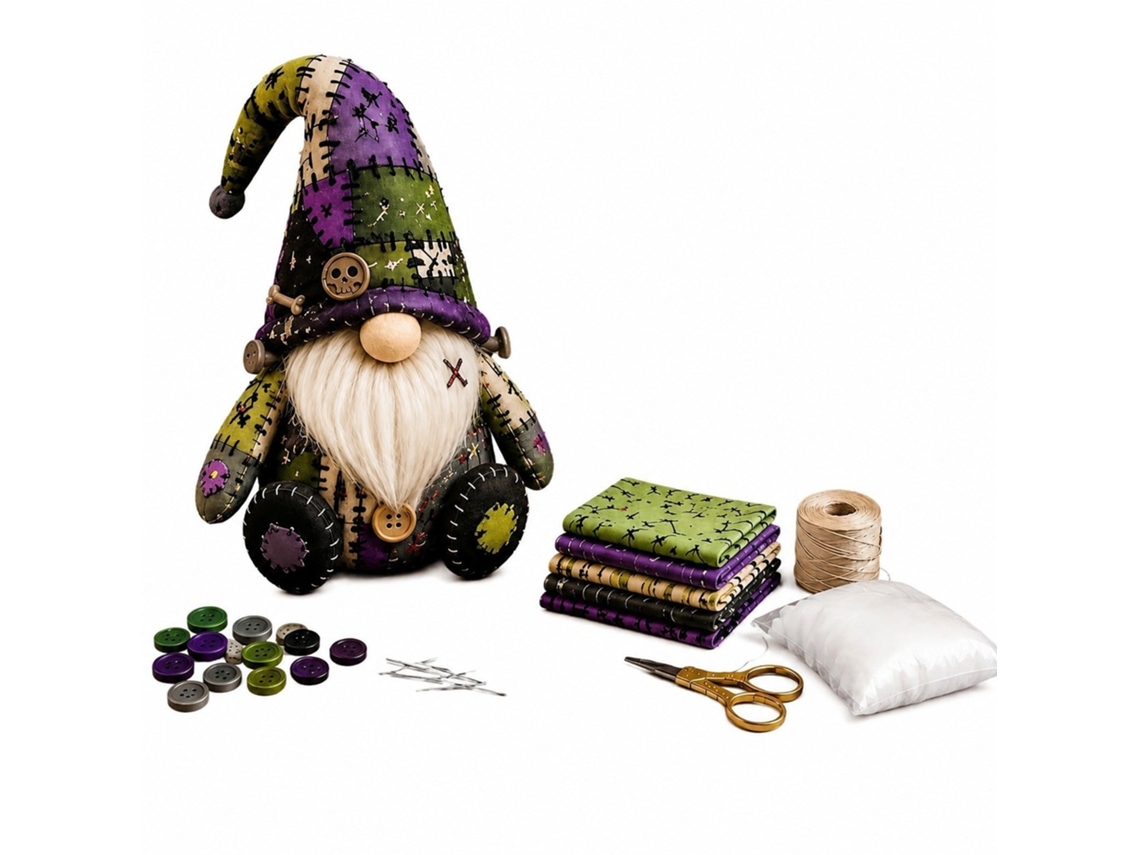Kit de costura E Patchwork (Gnomo de Halloween - Modelo 118g)