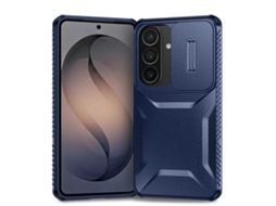 Capa Para Samsung Galaxy S26 Plus, Capa À Prova De Choque Com Tampa Deslizante Para Lente (azul) Digitallab
