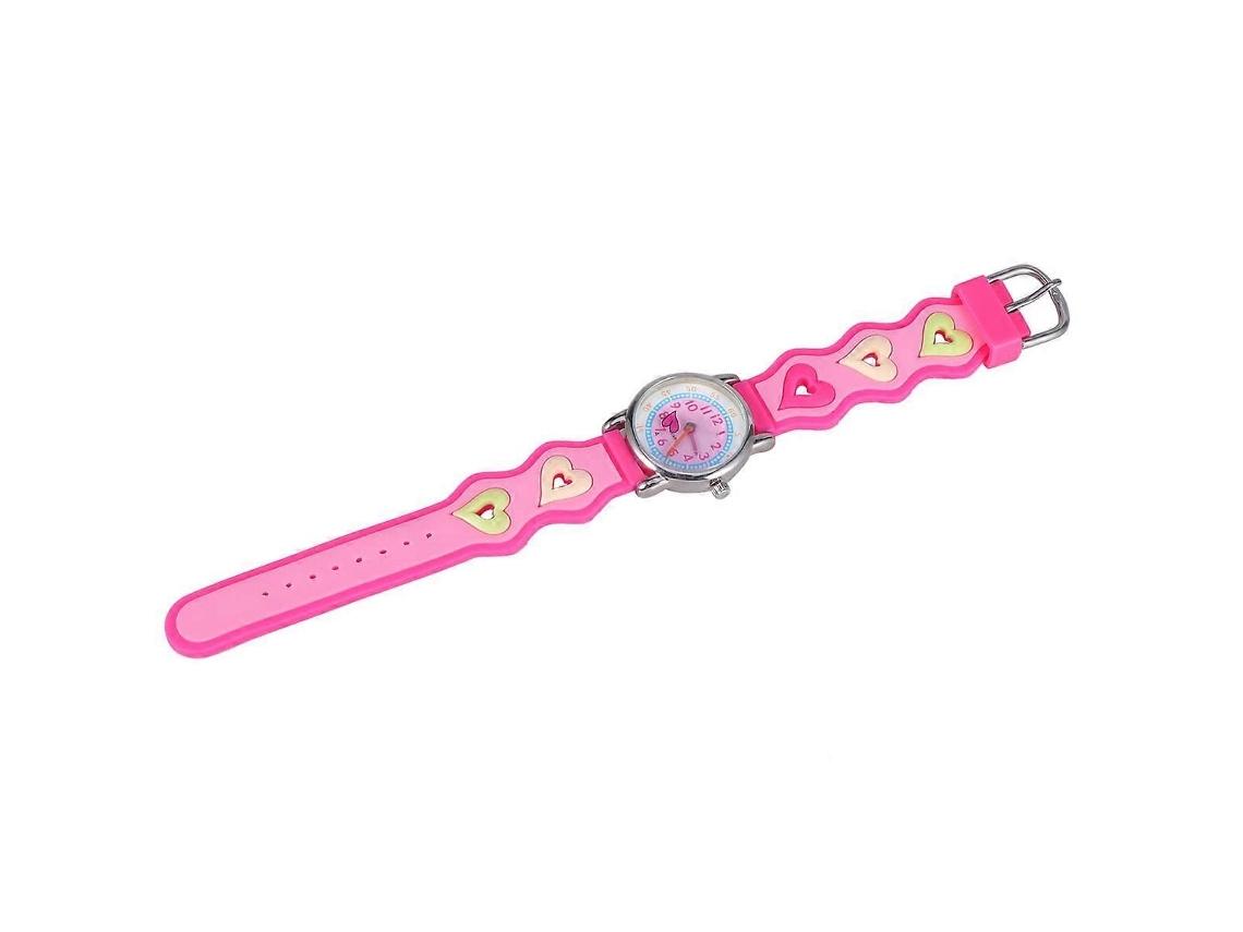 Relógio Infantil Casual 3d De Silicone Para Crianças, 1 Unidade, Design Rosado