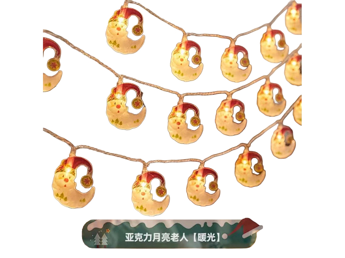 Laxiscreed Luzes De Natal Led Com Boneco Grande E Boneco De Neve Para Decoração De Vitrine, 3m E 20 Leds