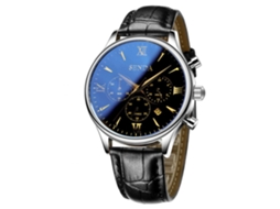 Reloj De Pulsera Analógico De Cuarzo Casual Empresarial Hombre Con Correa Pu Impermeable