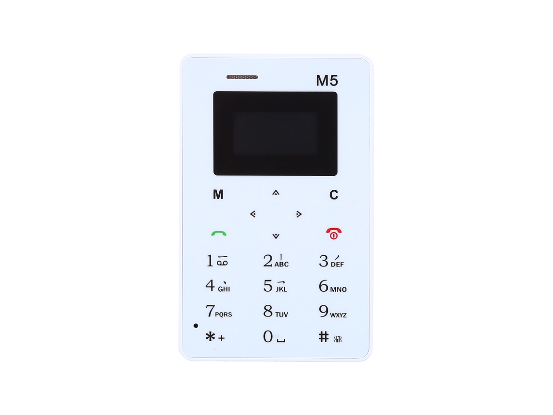 Telefone Card LAXISCREED M5 Branco Ultra Fino