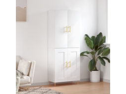 Vidaxl Armário Alto 69,5x34x180 Cm Derivados De Madeira Branco