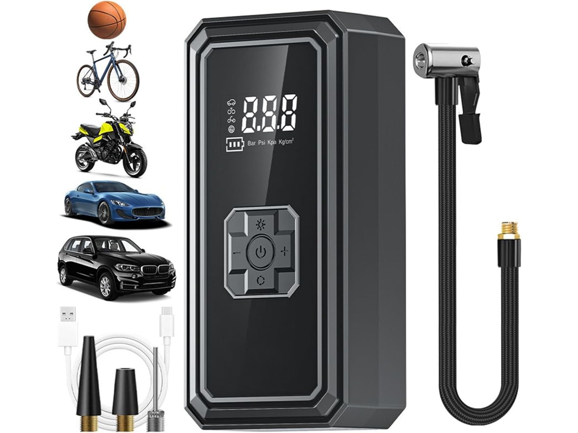 Bomba De Ar Digital Compacta Para Pneus De Carro