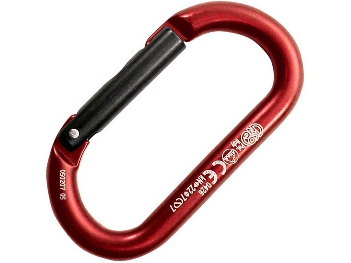 Mosquetão De Escalada KONG Oval Alu Straight Gate (Vermelho - Tamanho Único)