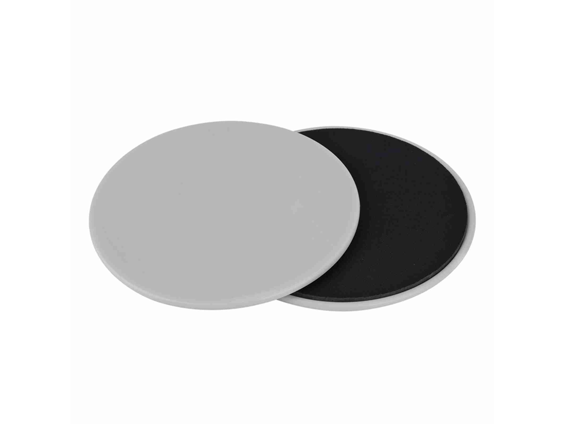 2 Discos Deslizantes Para Exercícios Fitness Core Slider Equipamento De Treino Corporal Completo Cinza
