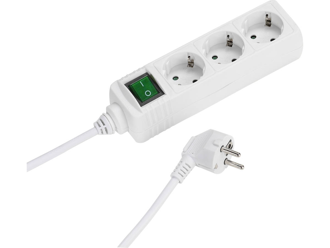 Extensão 3T VIVANCO Com Interruptor 1.4M (Branco)