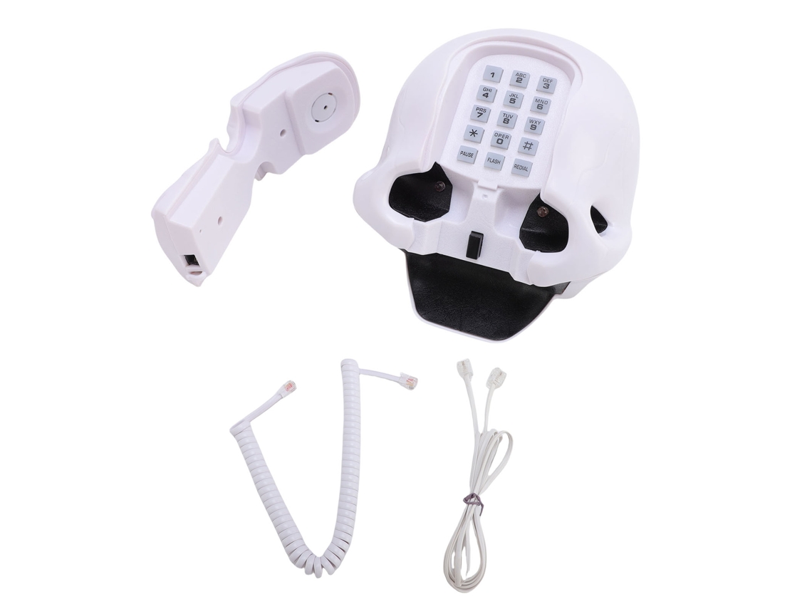 Telefone Skull LAXISCREED Qualidade Clara Multifuncional Branco