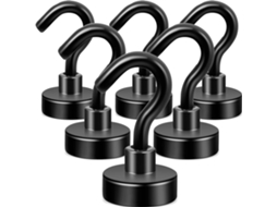 Ganchos Magnéticos Preto Suporta Até 24 Kg Dureforward