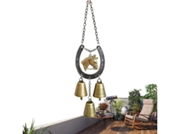 Sino de Vento Externo, de Ferro, com Sino Que Produz um Som Suave, Decoração de Cavalo para Casa para Mulheres, CHABERLU