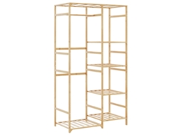 Vidaxl Roupeiro Com Prateleiras 100x50x184,5 Cm Bambu