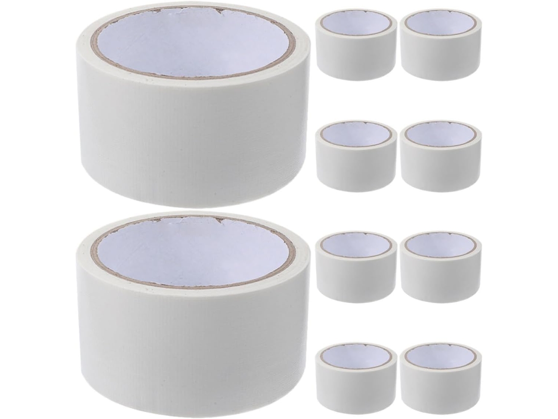 Mikikit 10-unidades De Fita Adesiva Alta Adesão Para Vedação Janelas E Portas, Material De Tecido Branco, Ideal Para O