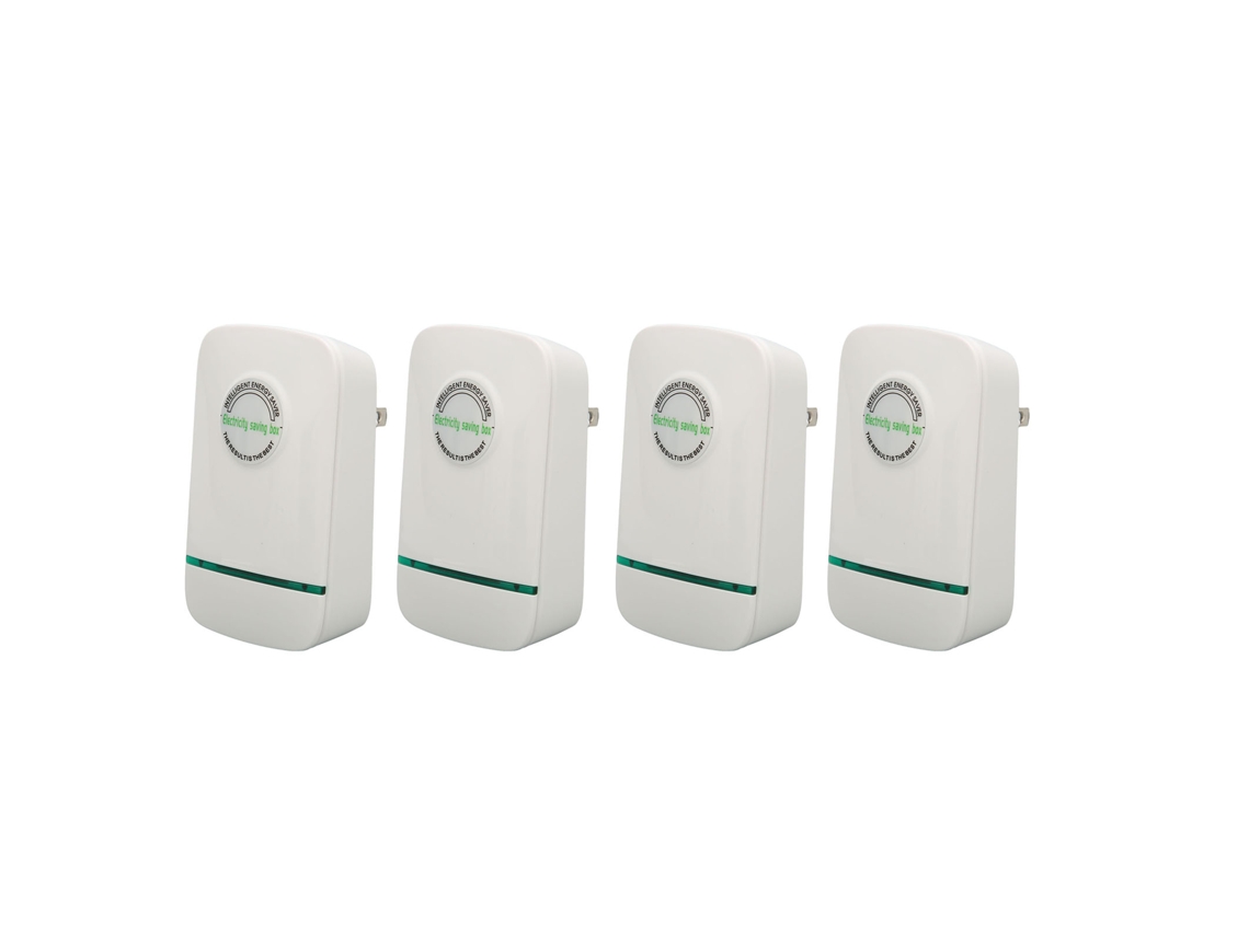 Aetheria 4pcs Economizador de Energia Inteligente Resistente a Chamas Caixa de Economia de Eletricidade para Casa 90‑240v Plug Us