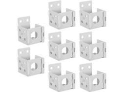 Suportes De Metal De 1 Polegada Para Varão De Cortina, 8 Peças, Perfil Baixo, Brancos, Para Trilhos