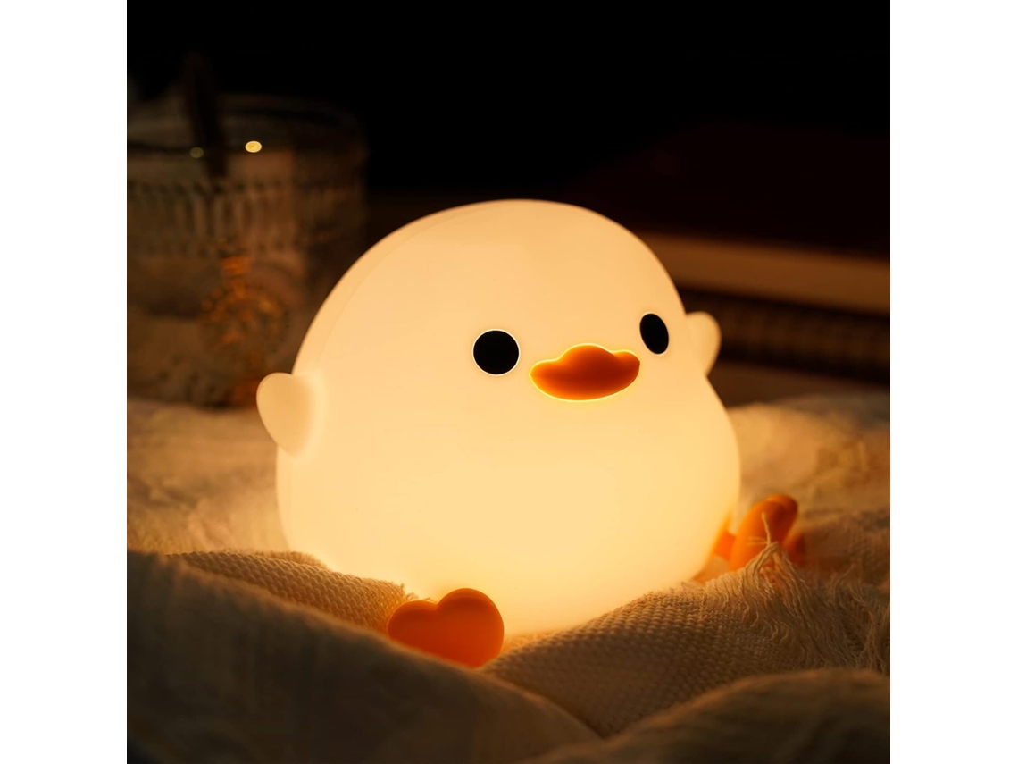 Luminria Em Formato De Pato, Um Adorvel Abajur De Silicone Com Intensidade De Luz Ajustvel Para Quartos Infantis. Aquaforge