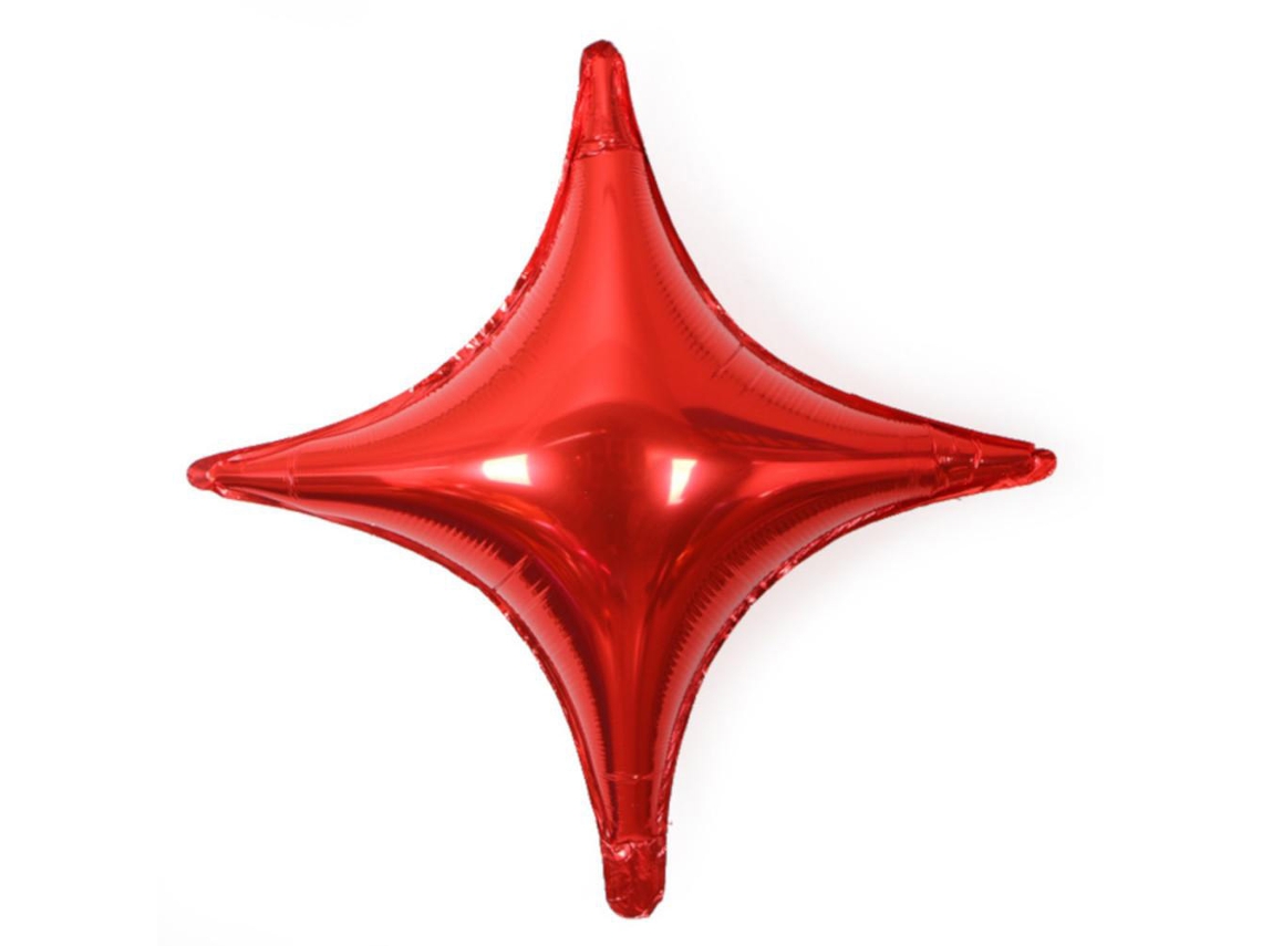 Balões De Papel Alumínio Em Forma De Estrela De Quatro Pontas (24 Polegadas, Multicoloridos) Eoocoo