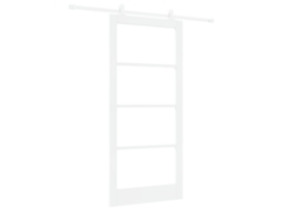 Porta Deslizante Com Conjunto De Ferragens Orkdalbranca Madeira Engenheirada E Vidro Vidaxl Branco Derivados De Madeira (93 X 202 Cm)