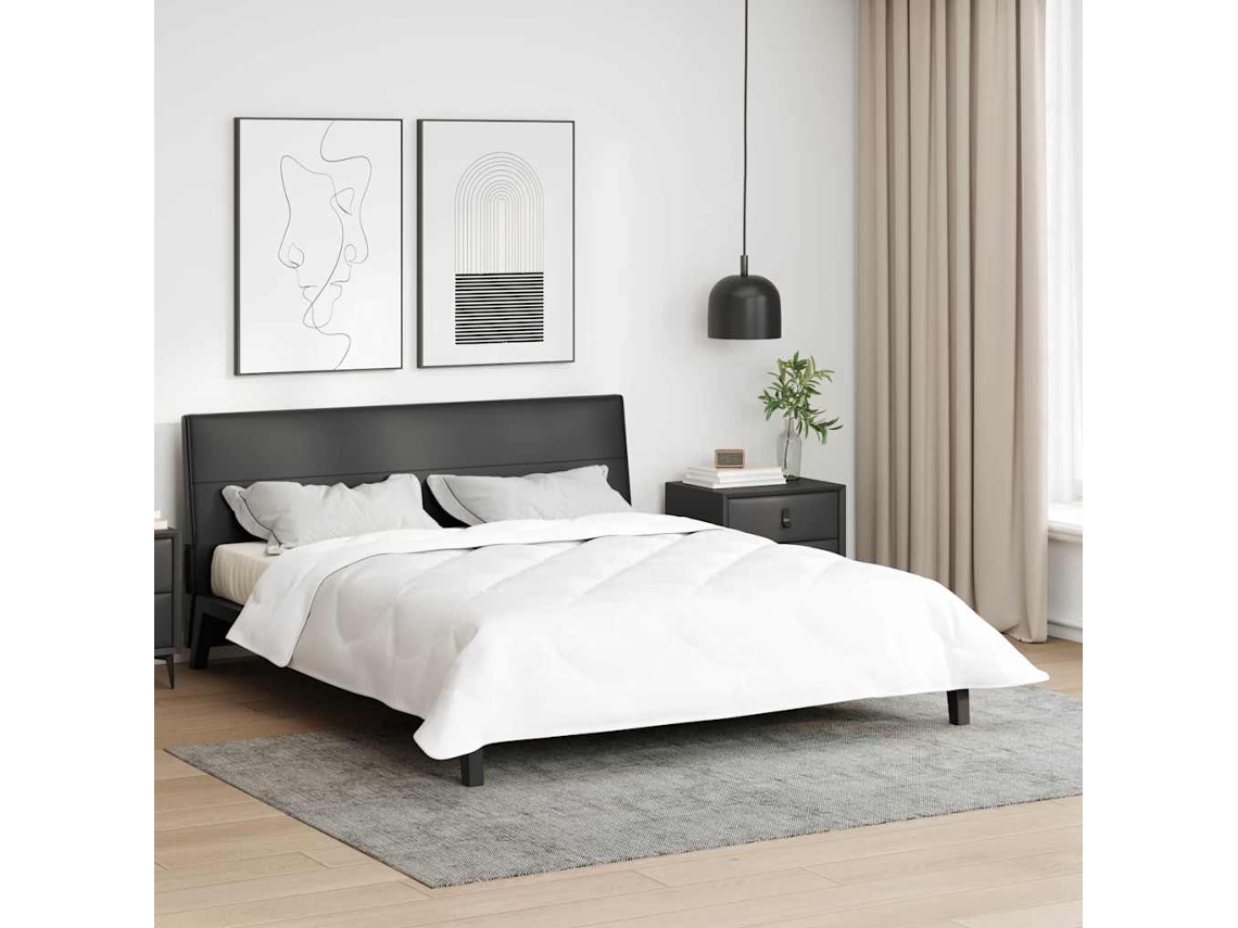 Vidaxl Edredom De Inverno 202 X 201 X 5 Cm Inverno Poliéster Branco