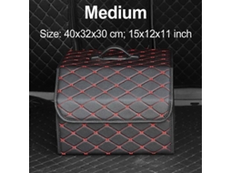 Organizador De Porta-malas Dobrável Em Couro, Ideal Para Guardar Objetos Em Carros, Suvs E Outros Veículos.
