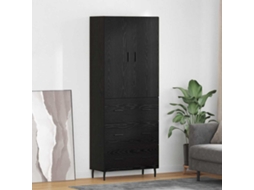 Vidaxl Buffê 2 Unid. Carvalho Preto 69,5 X 34 X 180 Cm