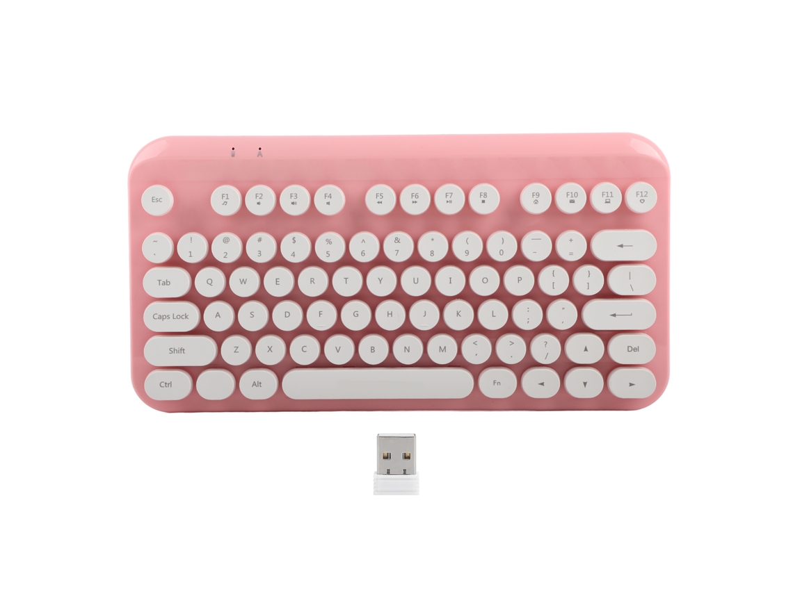 Teclado Sem Fio 2.4g, Ergonômico 75 Teclas