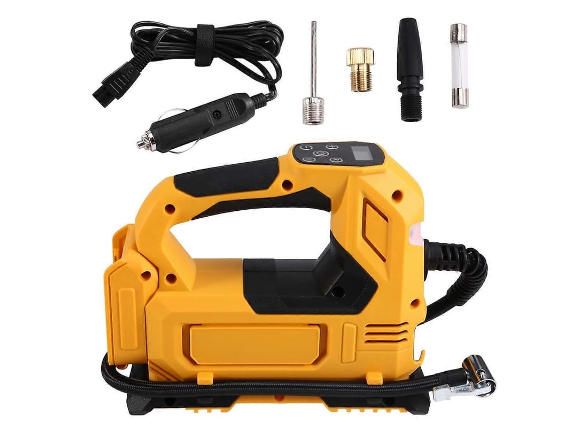 Bomba De Ar Portátil Para Bateria Dewalt 18v 20v Inflador Sem Fio Para Pneus De Carro Com Luz Led Como Se Muestra
