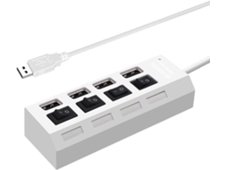Hub Usb 2.0 Com 4/7 Portas, Expansor Múltiplo Interruptor