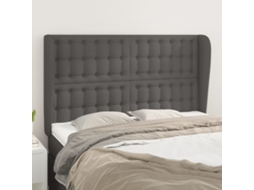 Cabecero con Alas de Polipiel 147x23x118/128 Cm Gris