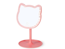 Espelho Gato Com Luz Regulável E Base Para Jóias