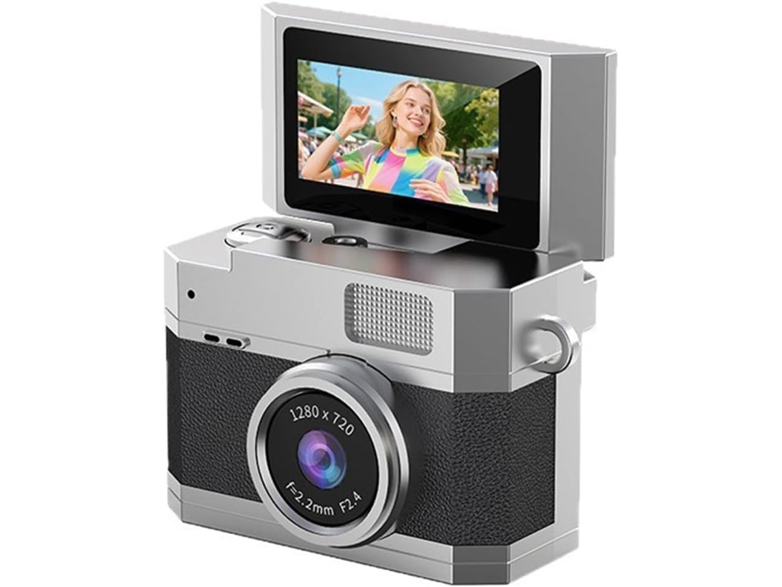 Mini Câmera Digital 1080p com Tela Articulada para Selfies de 0,96 Polegadas e Sensor Ccd Retrô. SFUSHOS