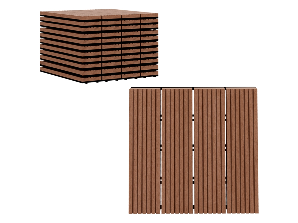 Conjunto de ladrilhos para jardim SINI TECH STORE, 30x30x2,2 cm, 11 peças