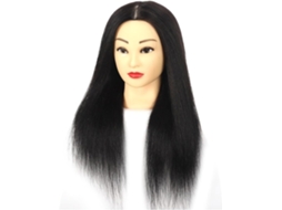 Cabeça de Manequim Feminina com Cabelo 100% Natural, 56 Cm, para Cosmetologia, Prática de Cabeleireiro e Cortes de Cabelo. SFUSHOS