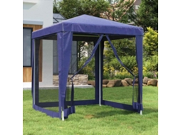 Vidaxl Tenda Para Festas C/ 4 Paredes Laterais Em Rede 2x2 M Pead Azul