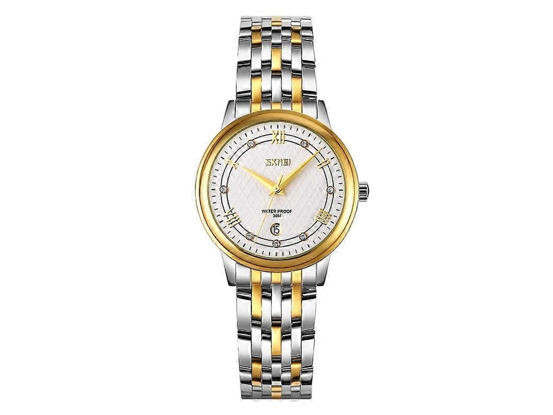 Relógio Skmei 9272 Feminino Quartzo com Pulseira de Aço Inoxidável e Fivela à Prova D'água Hengrongshen