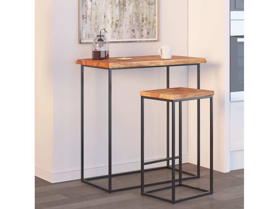 Vidaxl Tampo De Mesa Retangular Borda Viva 60x40x2,5 Cm Acácia Maciça